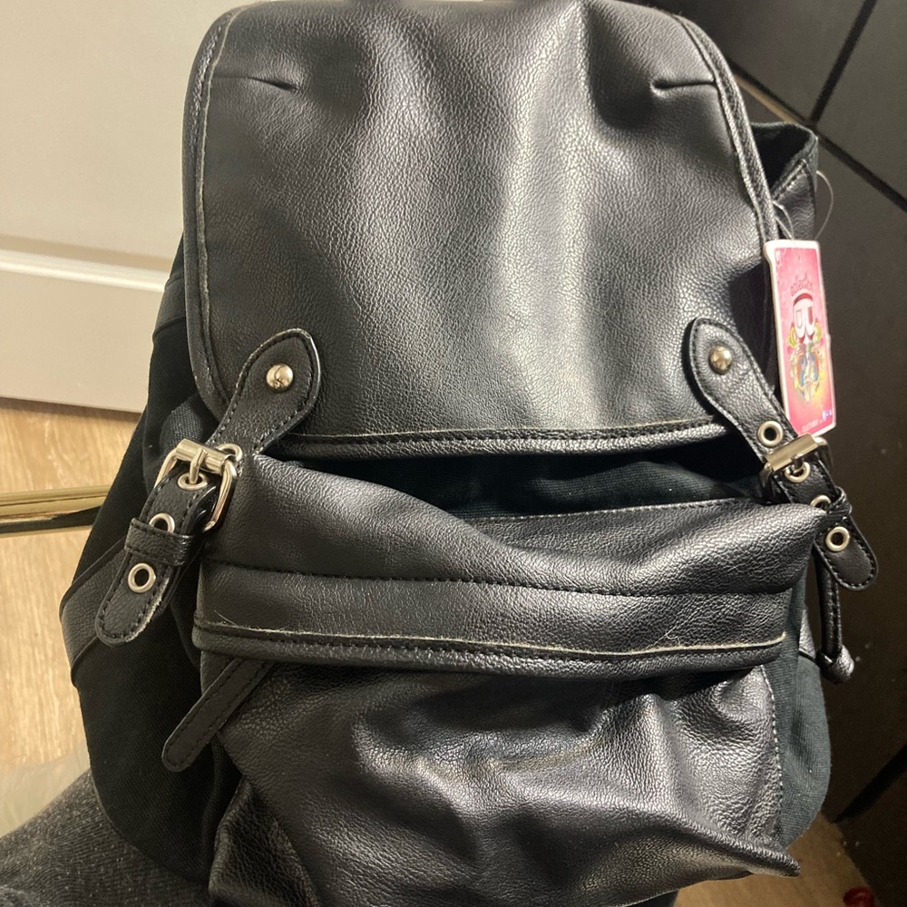 NWT Black leather and canvas collection B NORDTROMS backpack